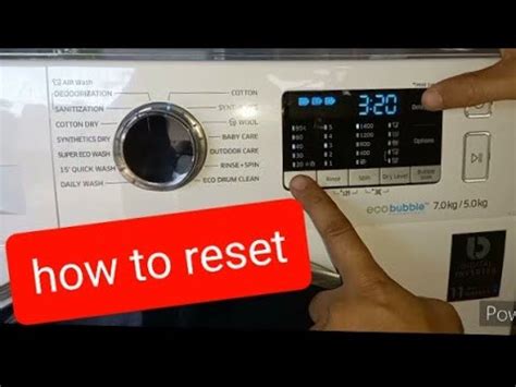 samsung washing machine eco bubble reset